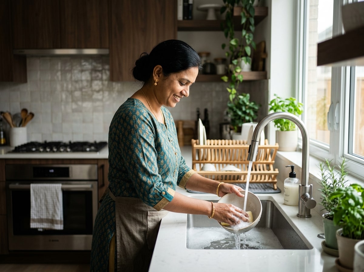 RENZA kitchen helper washing vessels and cleaning modern kitchen